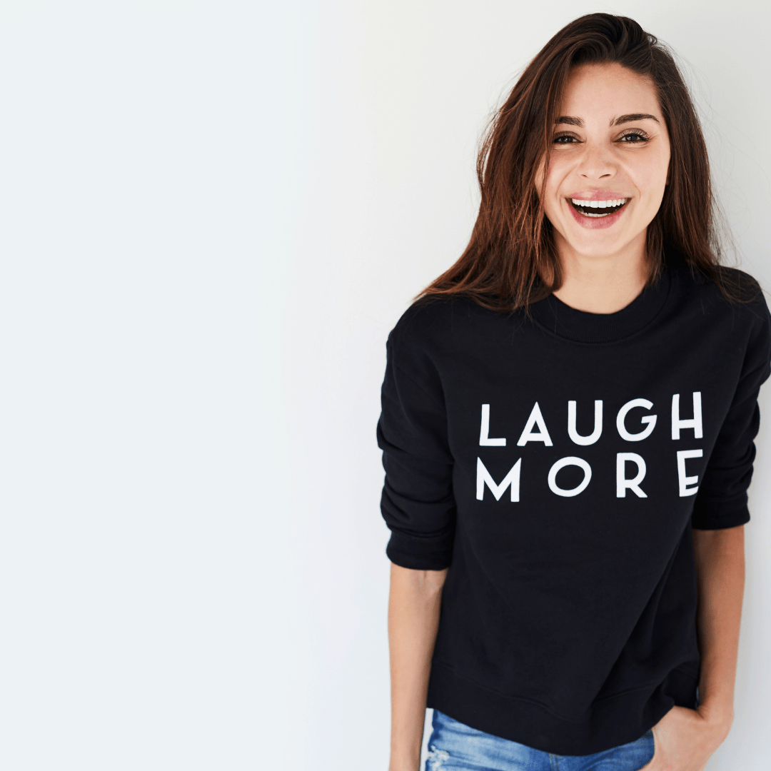 laugh more girl