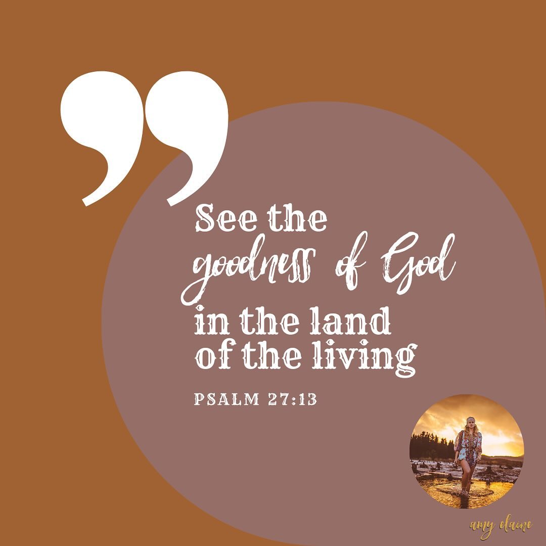 The Goodness of God in the Land of the Living - Psalm 27:13