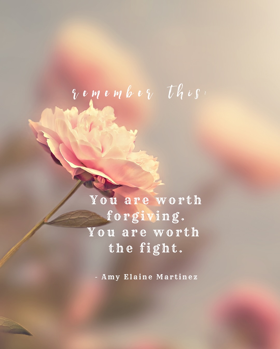 Remember This: You are worth forgiving. You are worth the fight.